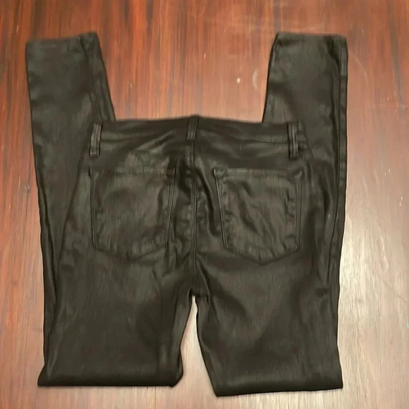 J Brand super skinny lacquer black size 28 - Picture 2 of 6
